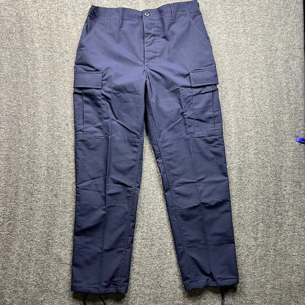 Propper Combat Trousers Mens Medium Regular Navy Blue 34x32 Cargo Ripstop Pants‎